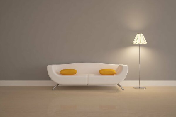 Interior in bright colors minimalism