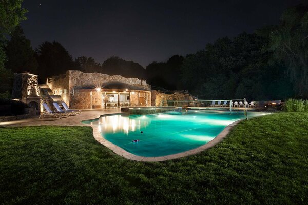 Stylish pool near the house