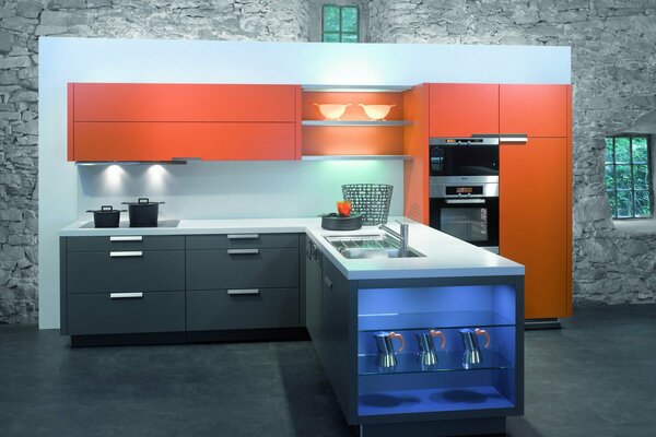 Bright design of a modern kitchen