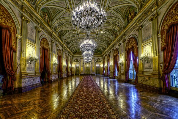 Gallery of the National Assembly in Paris