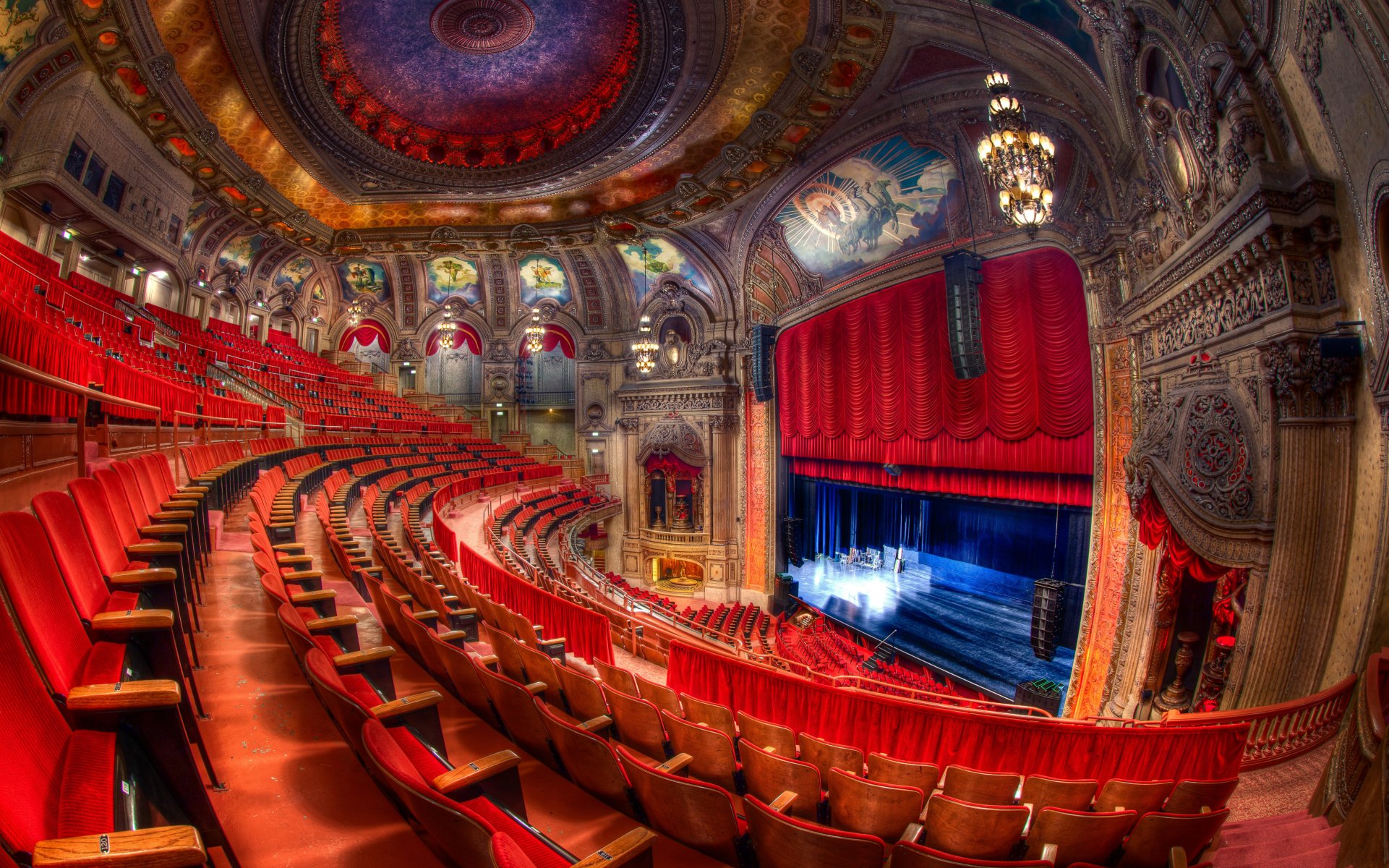 house chicago stage red chairs light beauty picture