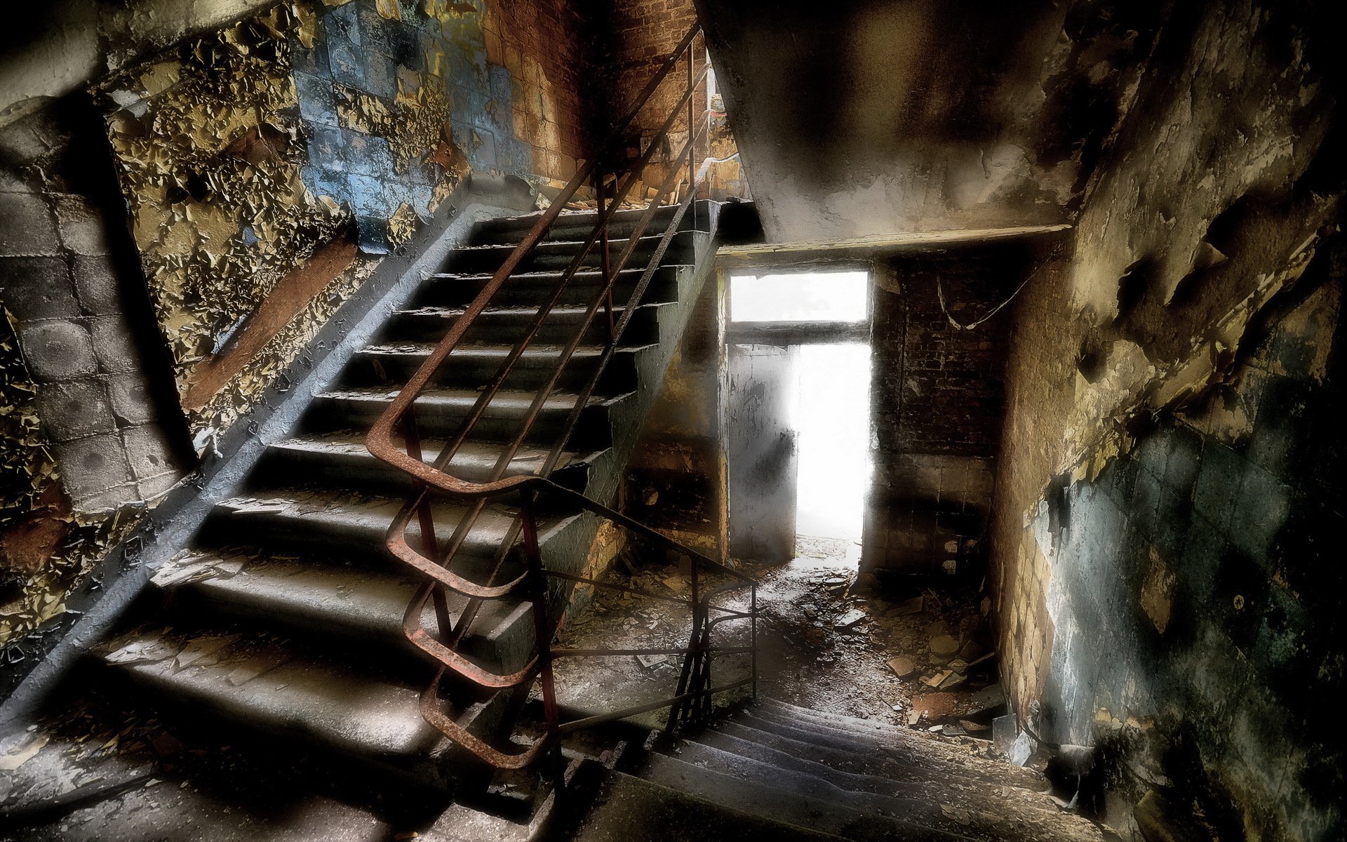 escalier intérieur fond