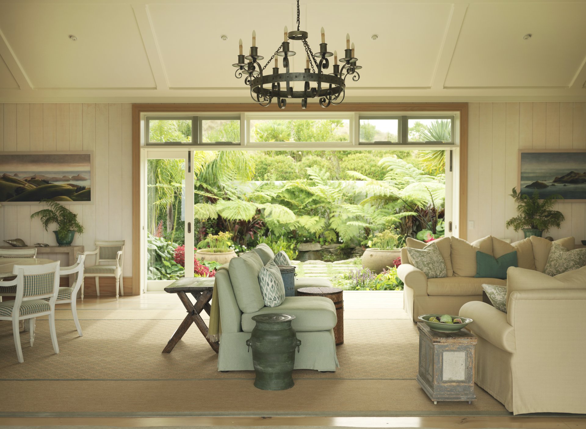 intérieur design style maison villa chalet espace de vie propriétaire de jardin cottage kauri cliffs nouvelle-zélande