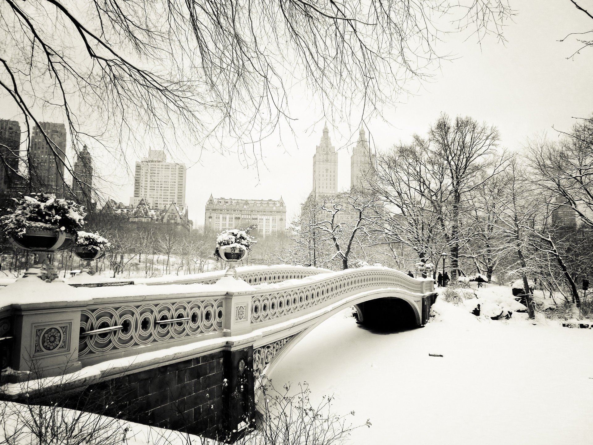 new york city bow bridge central park usa new york nyc états-unis manhattan