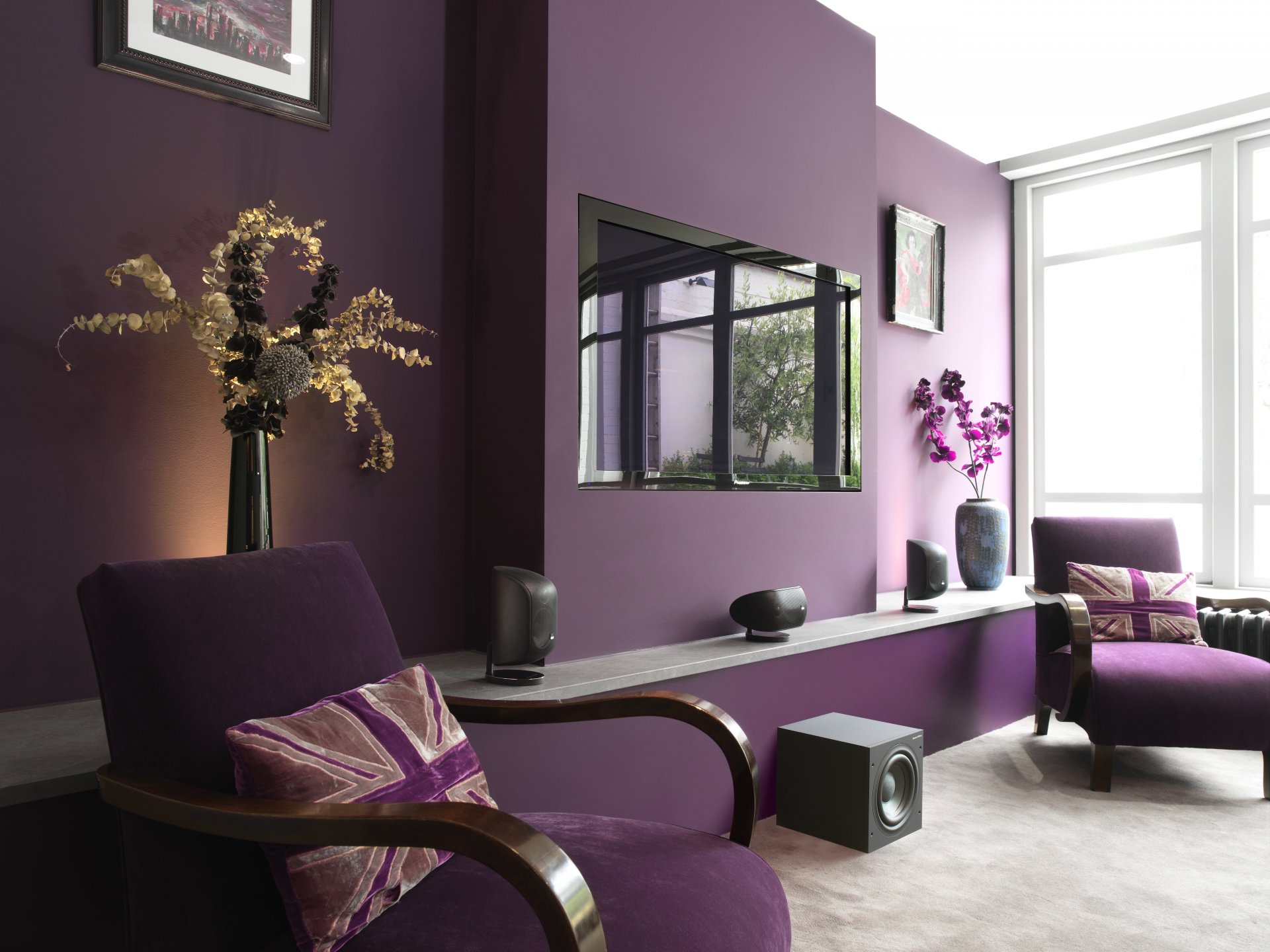 Фиолетовый цвет в интерьере, фото | Cочетание фиолетового цвета в дизайне интерьере