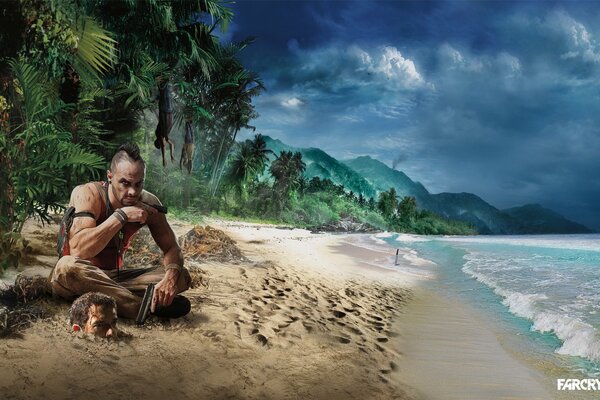 The Man on the ocean from far cry 3