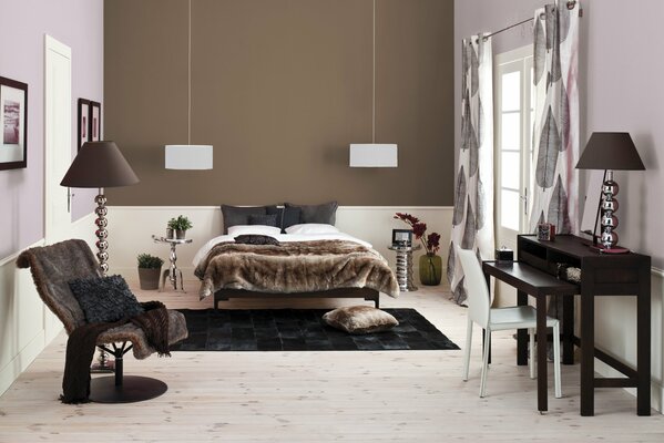 Stylish dasiner bedroom in the house