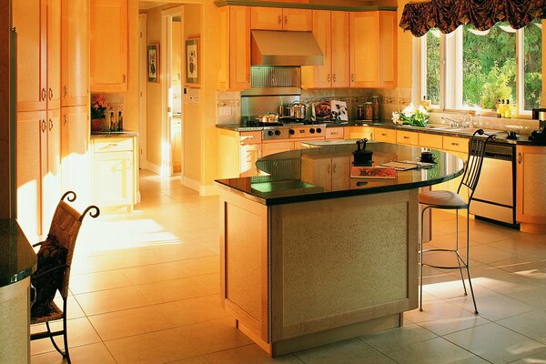 Kitchen design for a guest house