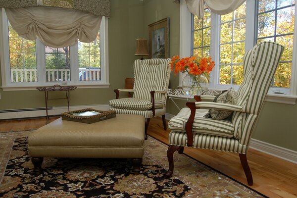 Elegant living room in a classic style