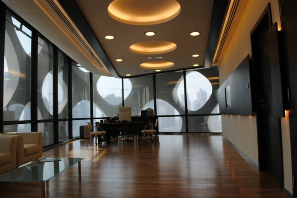 Stylish office space with panoramic windows