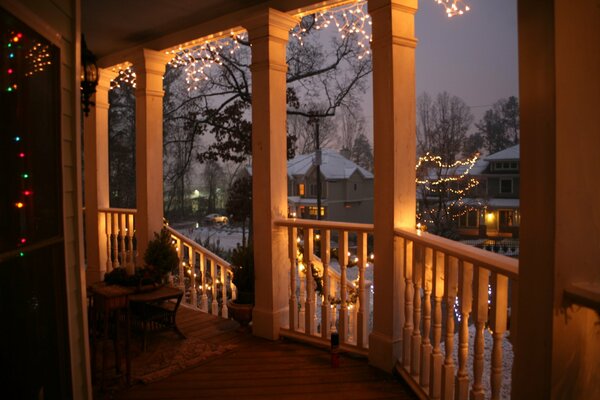 Gazebo in winter Christmas Carolina