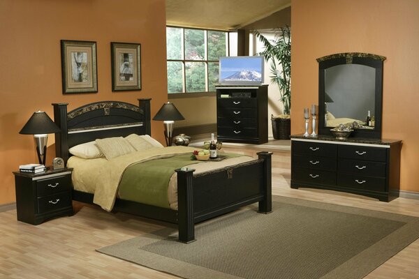 Set of furniture in black