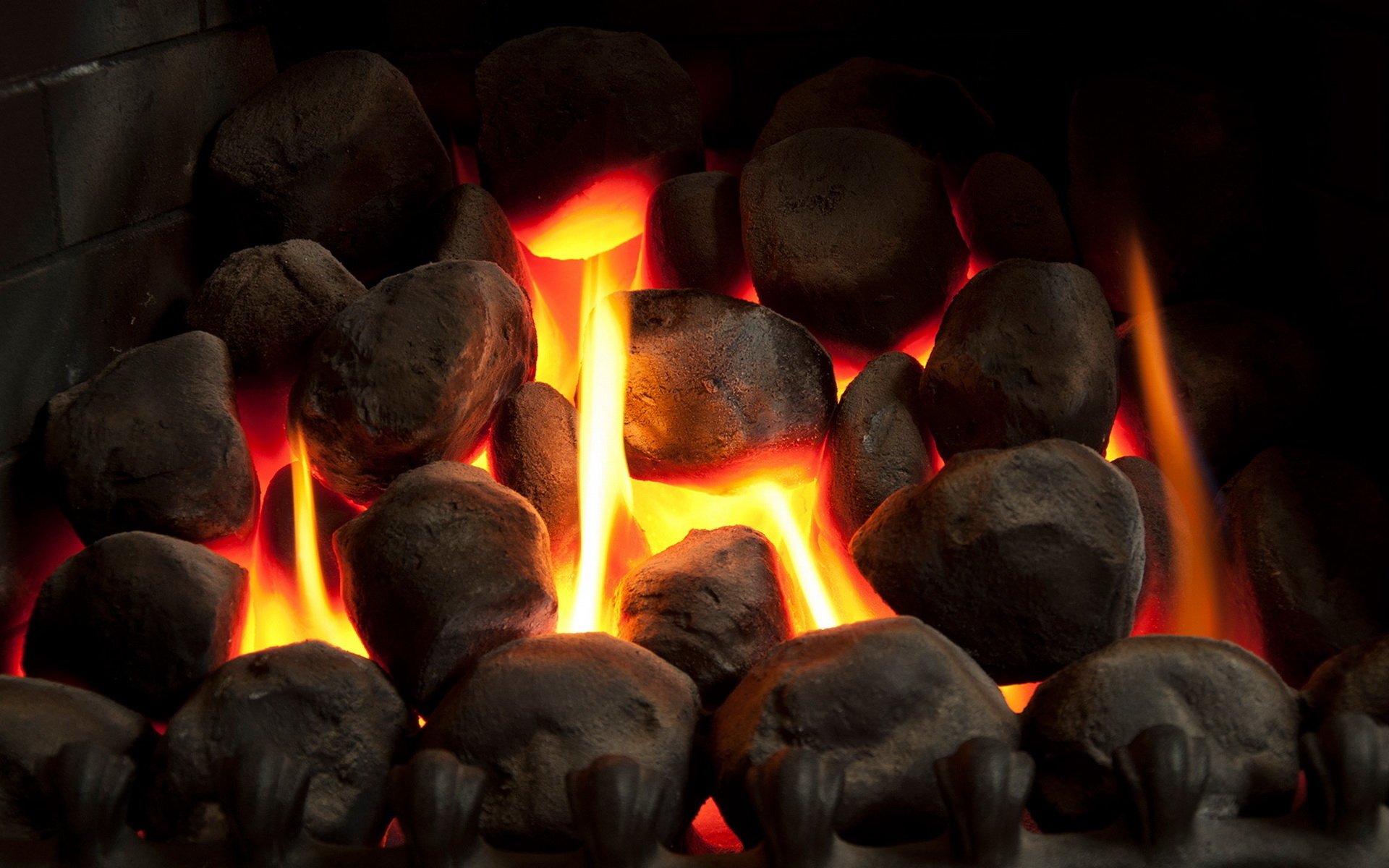 fireplace stones fire heat comfort