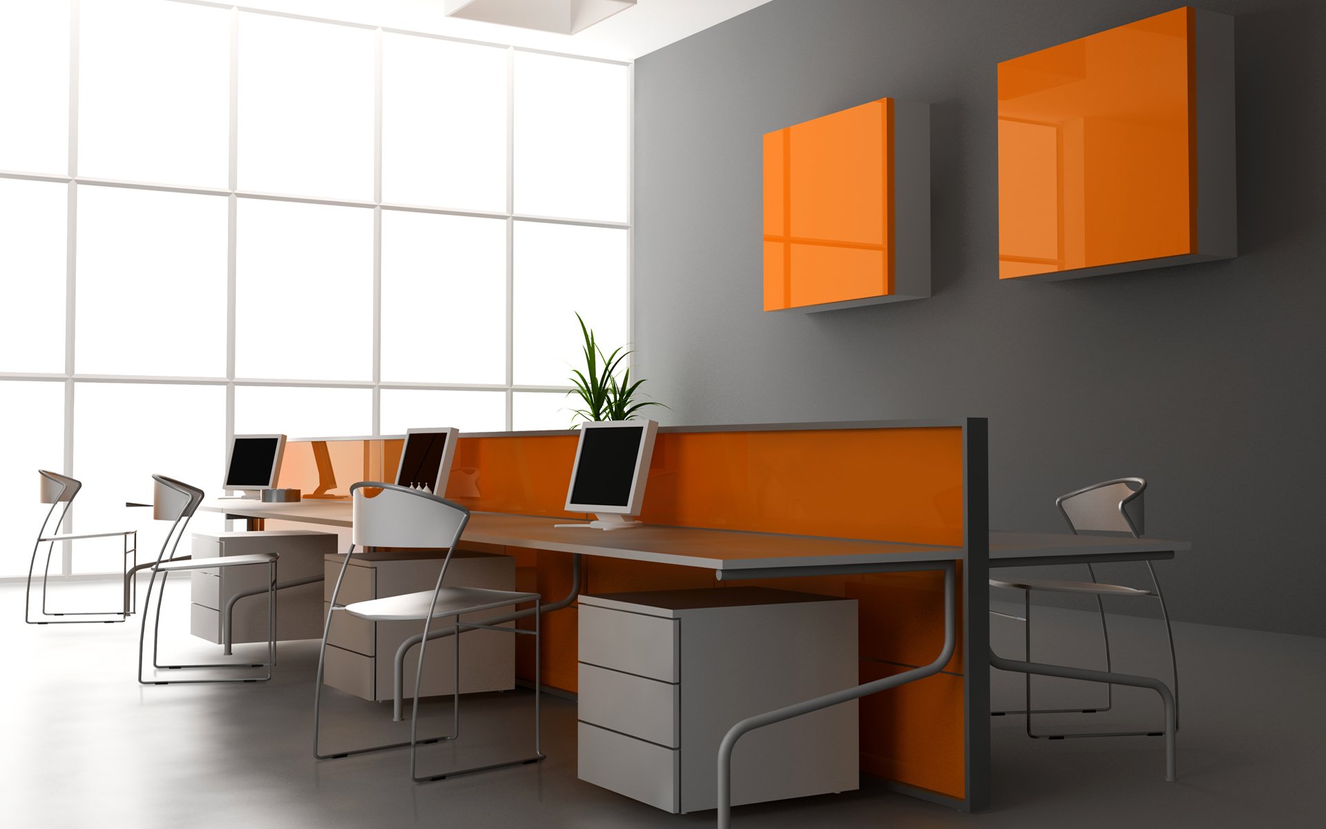 interior room apartment design style chairs orange