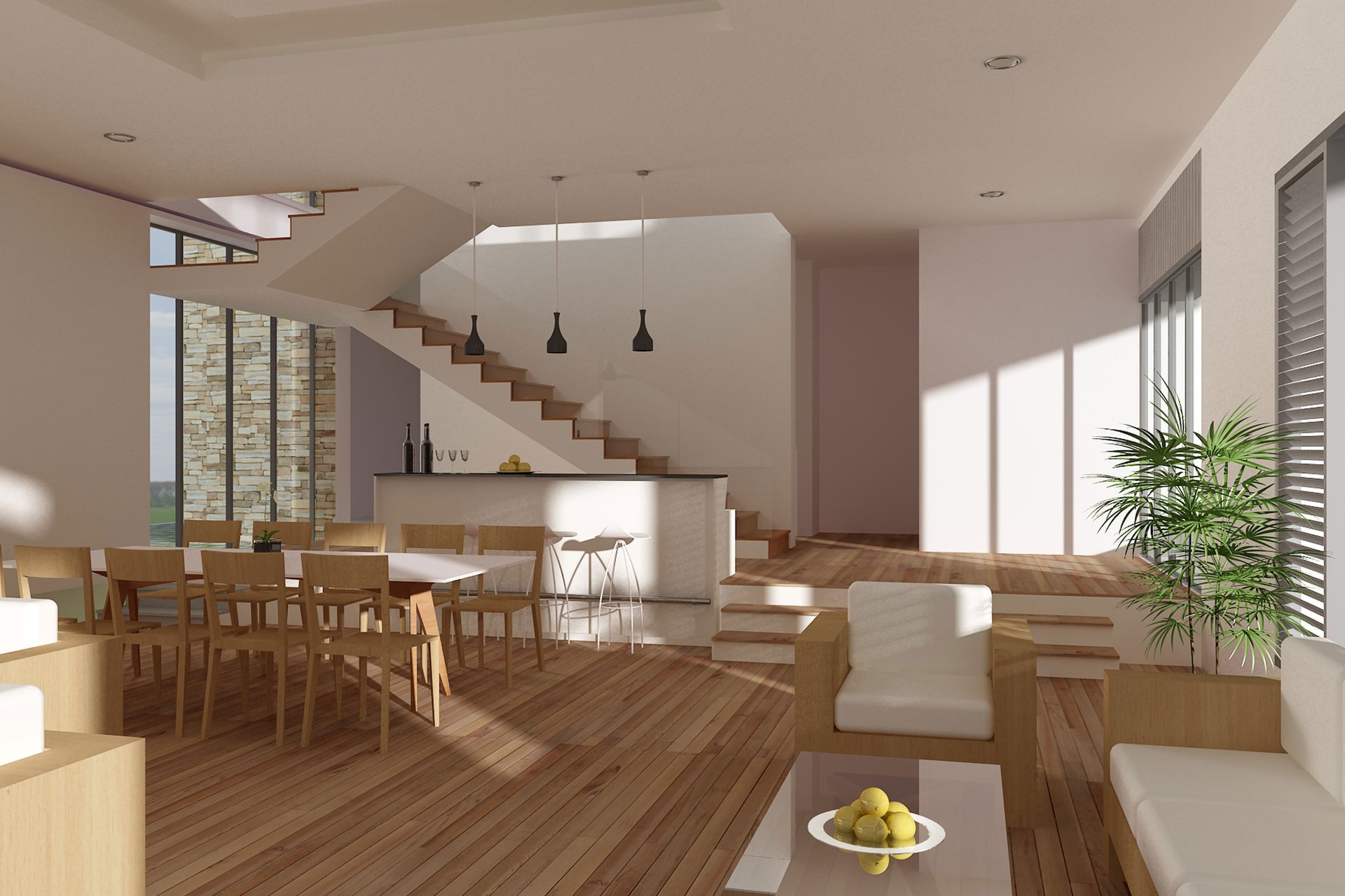 interior villa living space house style design