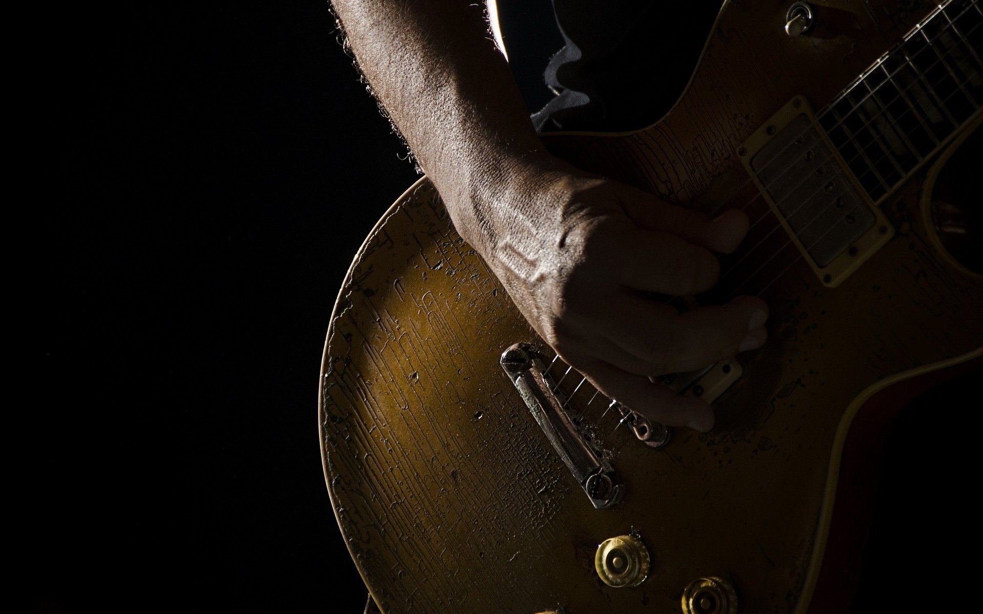 guitarra macro música