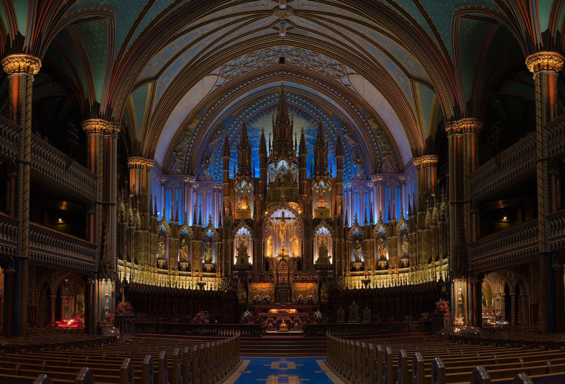 belle cathédrale intérieur salle bancs église bâtiment lieu saint croix jésus-christ papier peint