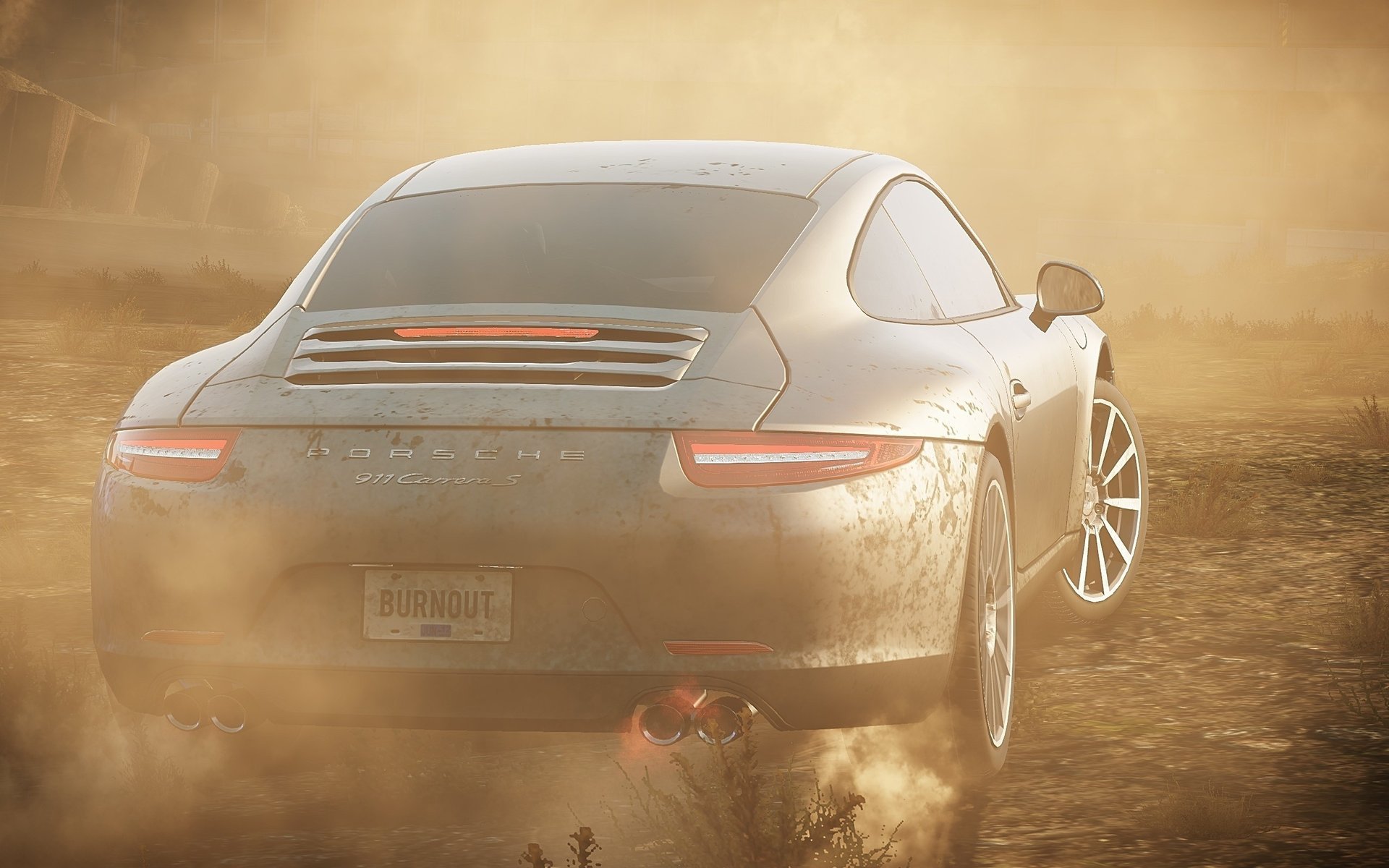 need for speed most wanted 2012 humo carrera porsche 911 polvo