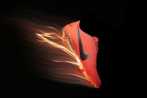 Flaming orange studded nike crassow