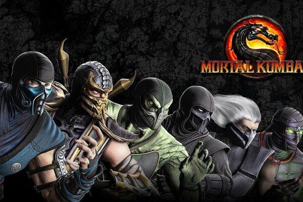 Estos son los personajes de mortal Kombat ninja escorpión y sabziro