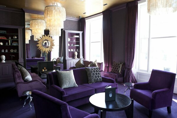 Design de salon en violet