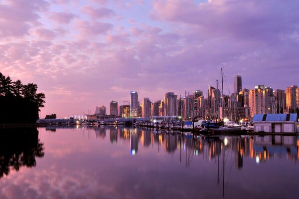 Vancouver Canada pink dawn