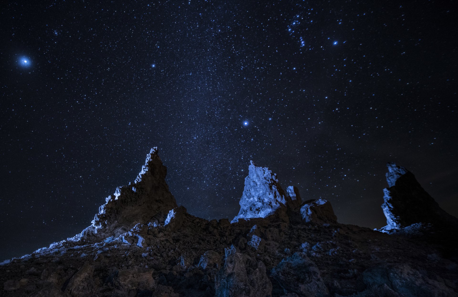 spazio stelle notte pietre natura