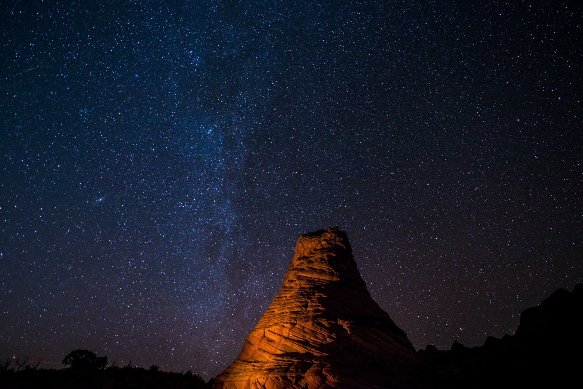 voie lactée arizona trou de pau south coyote butte vermilion cliffs national monument espace étoiles mystère