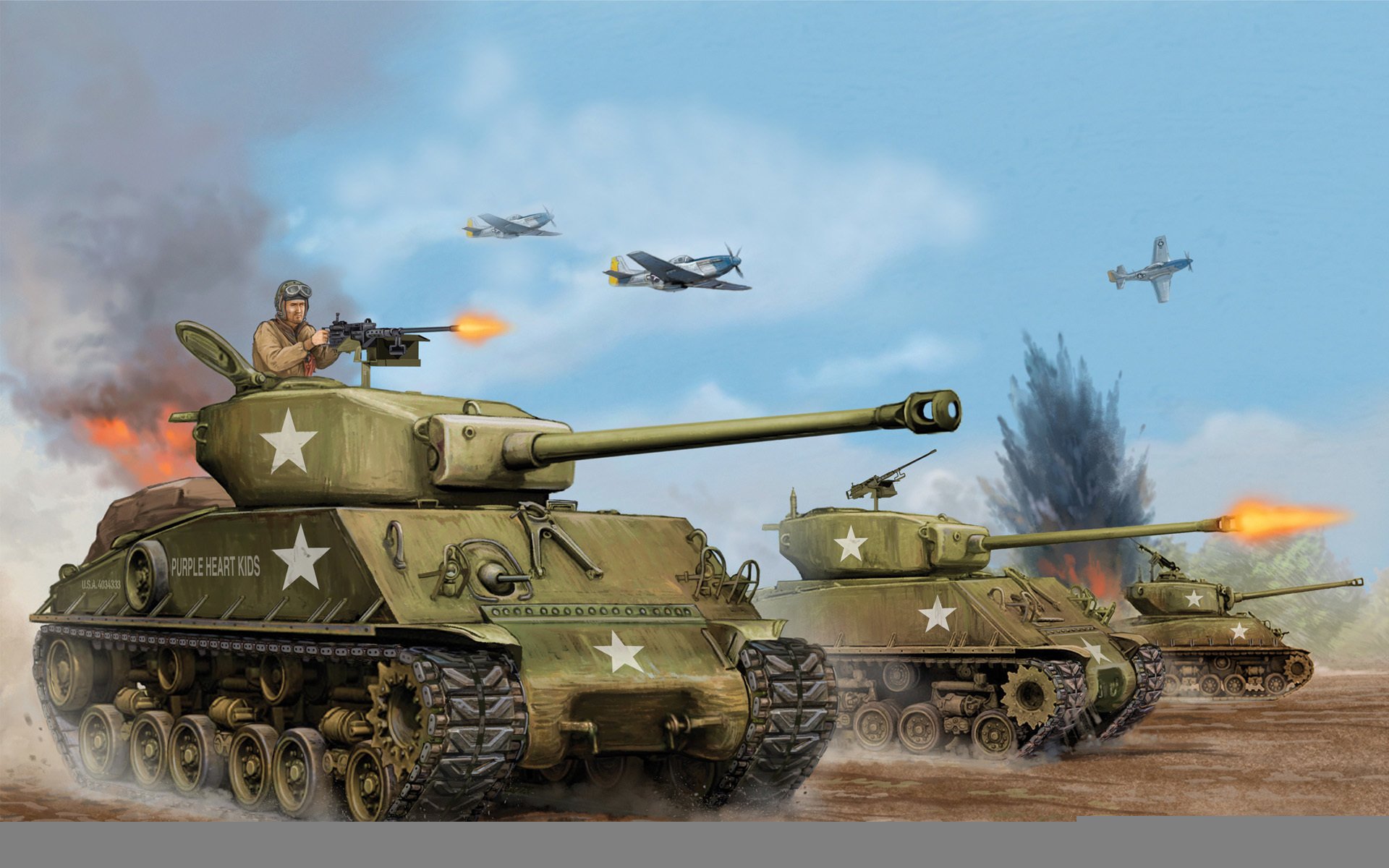 1944 m4a3 e8 easy usa art the sherman carro medio otto