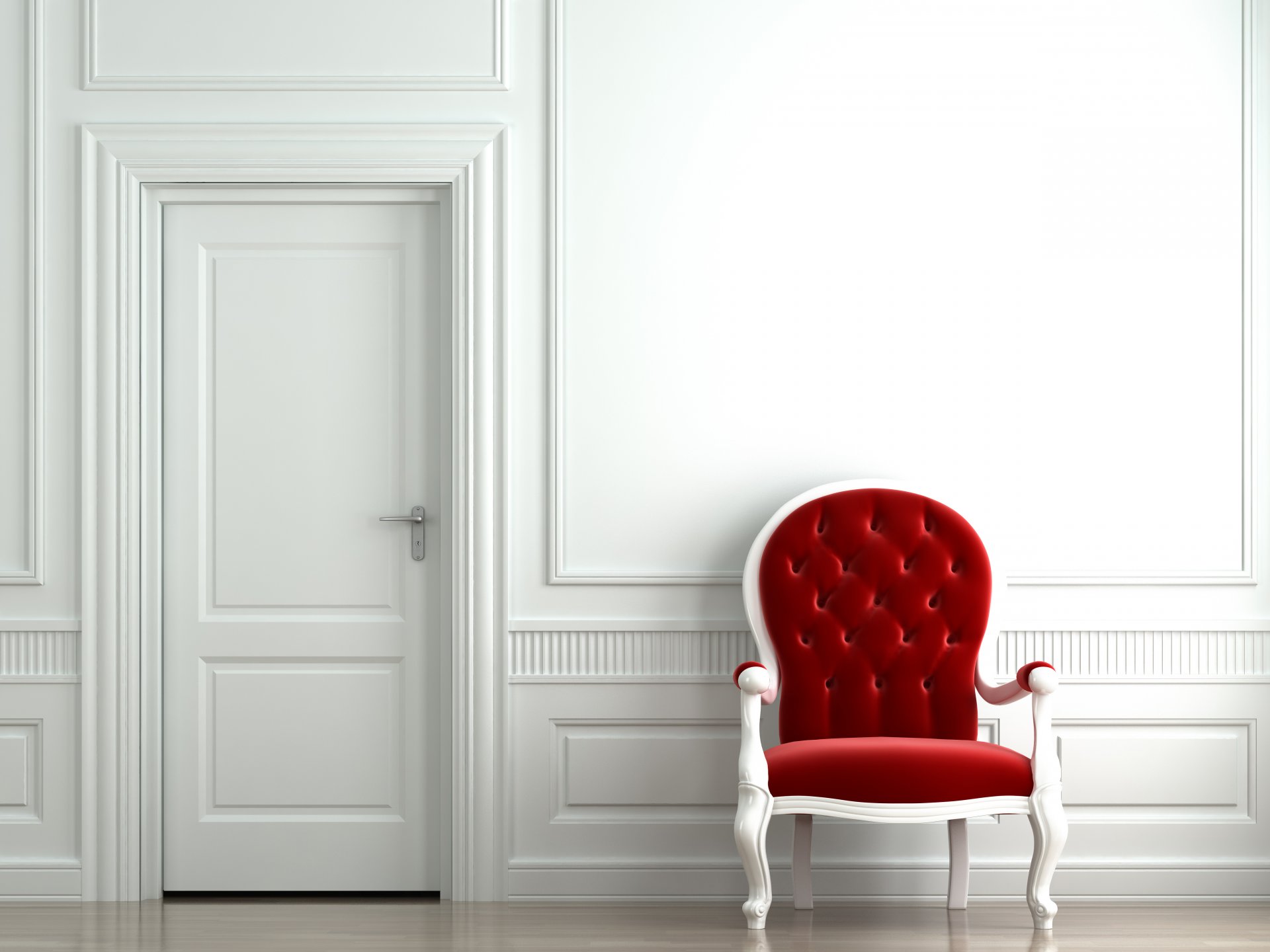 interior style minimalism room chair armchair door