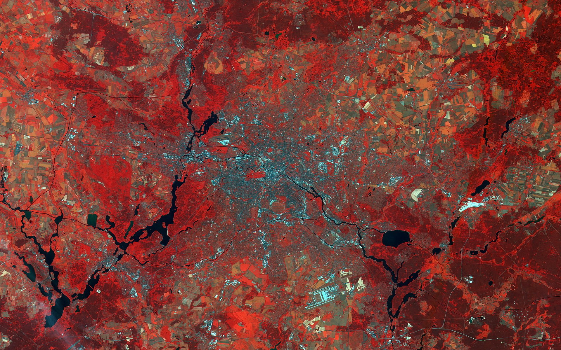 ziemia z kosmosu sentinel-2a berlin niemcy