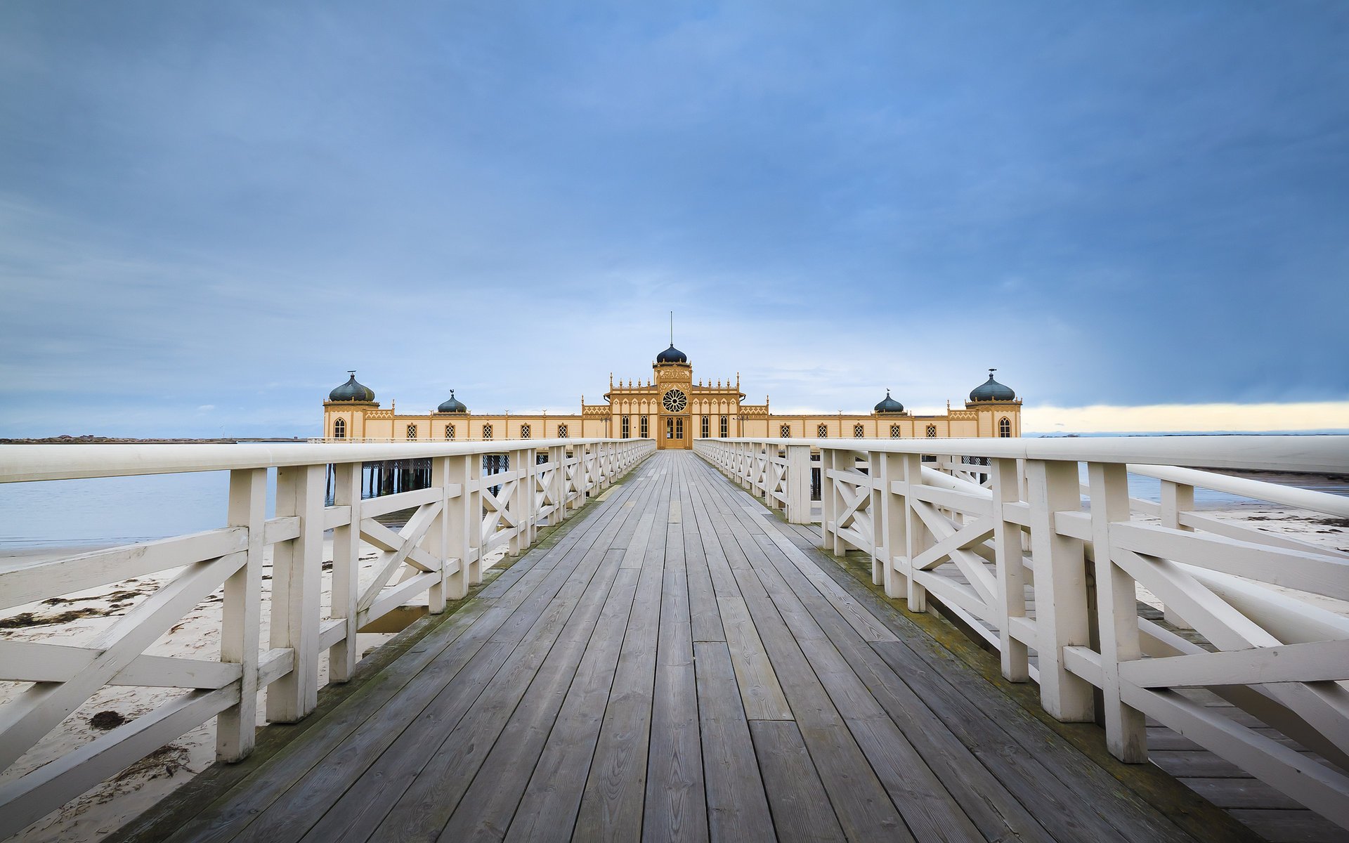 ky bath sweden pier sea badehaus blau meer pier schweden blue