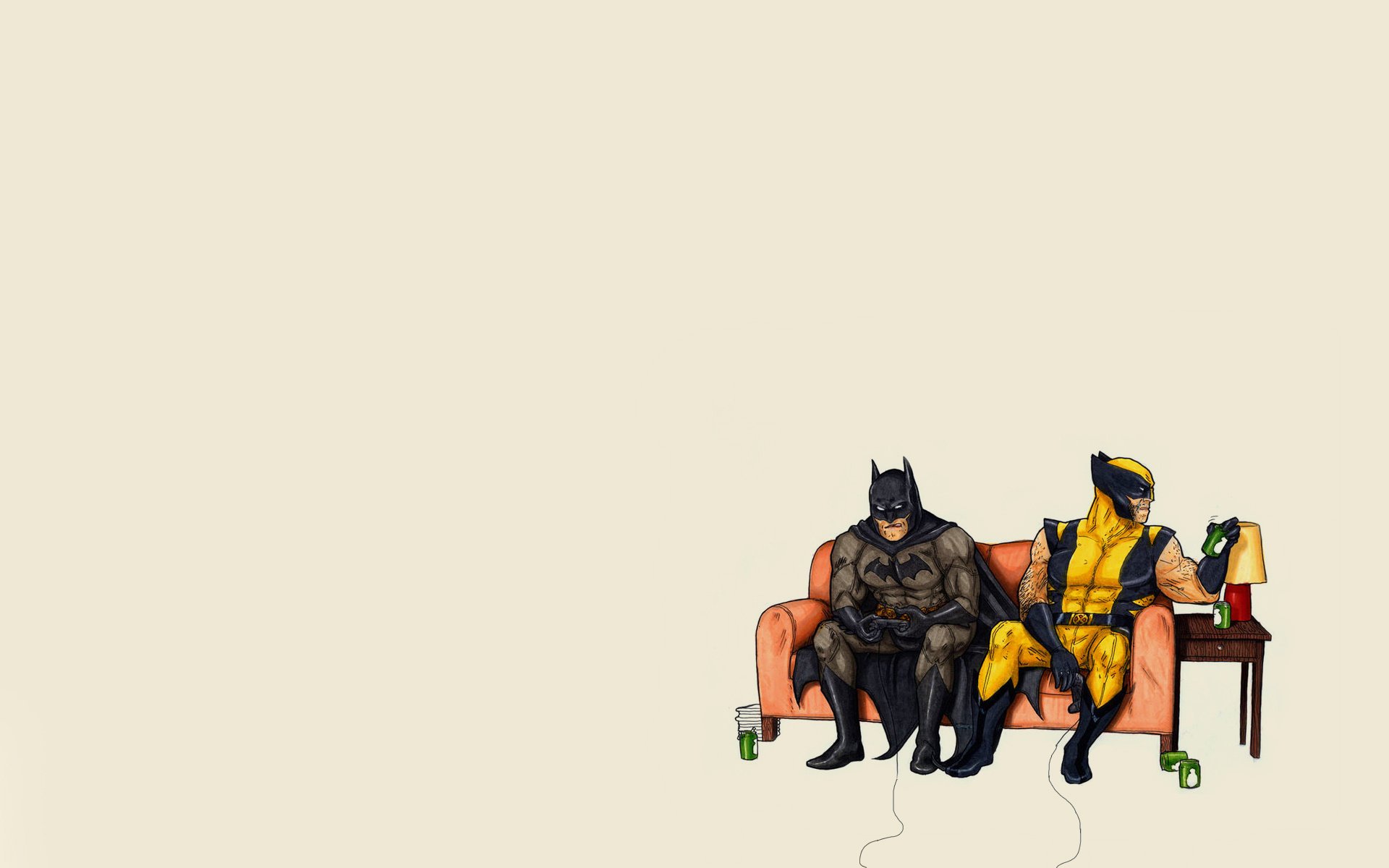 batman batman minimalismo wolverine wolverine fumetto divano