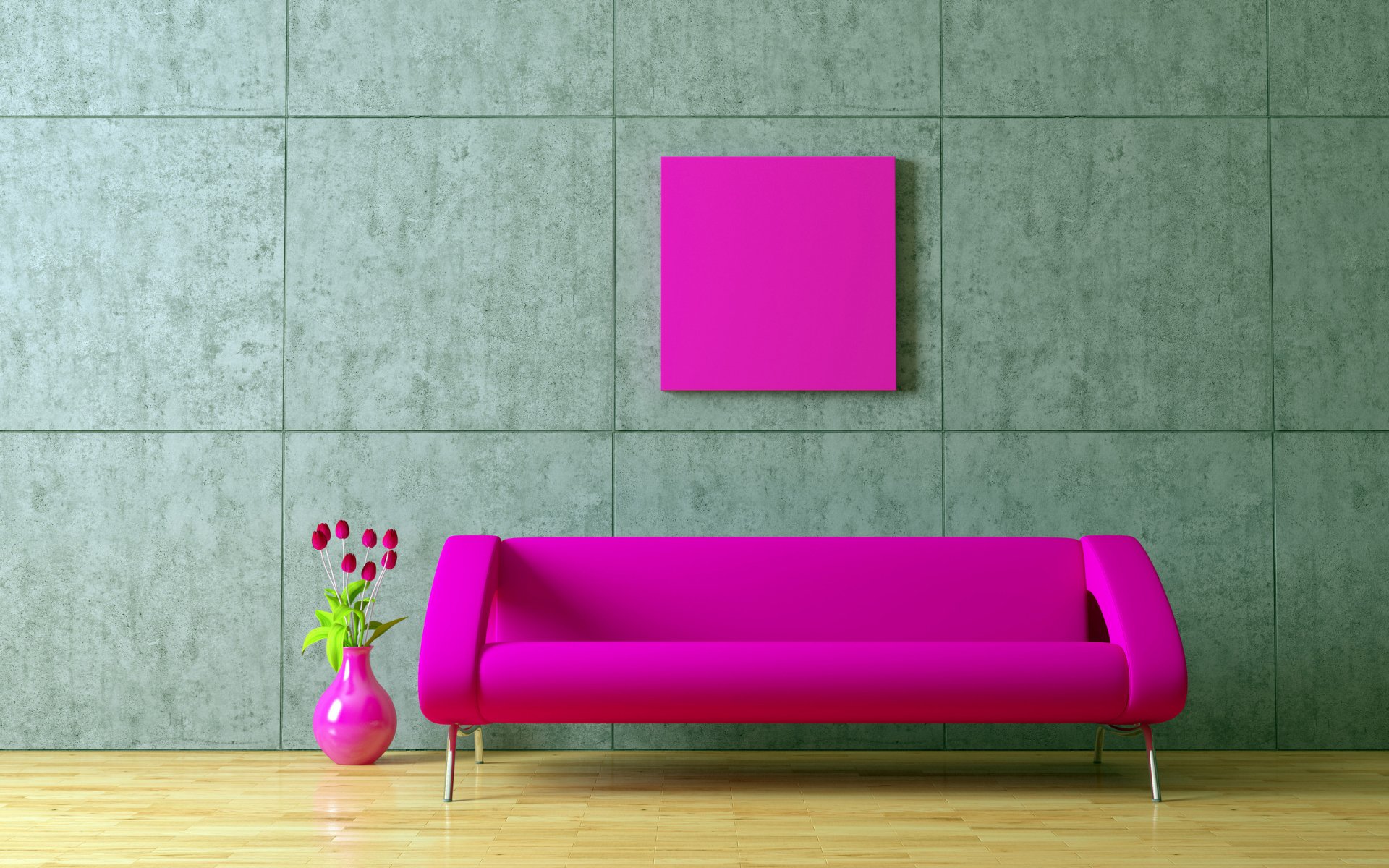 tyle design creative art flowers wall walls pink sofas seating seat