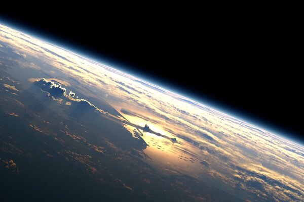 Foto desde el espacio de la superficie del planeta