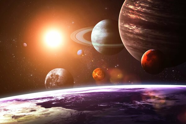 Imagen del sistema solar y los planetas