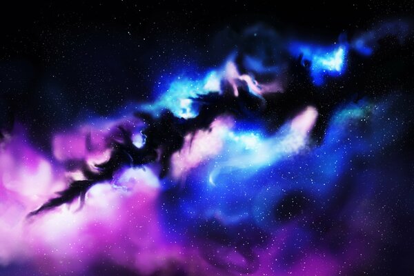 Supernova explotó de color azul-violeta