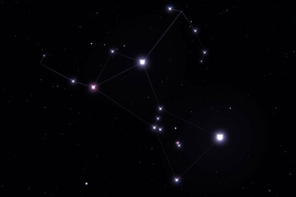 In the winter sky, the constellation Orion