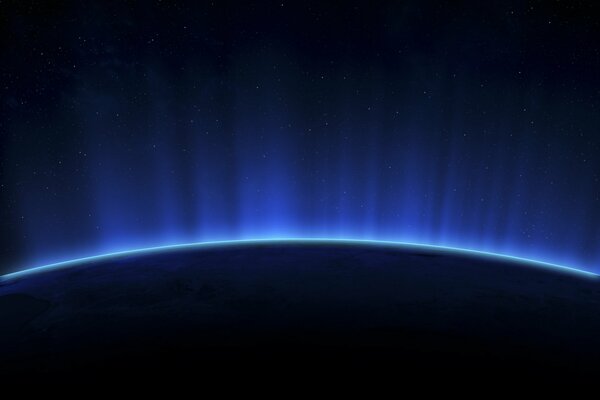 Foto di luce blu energia pianeta