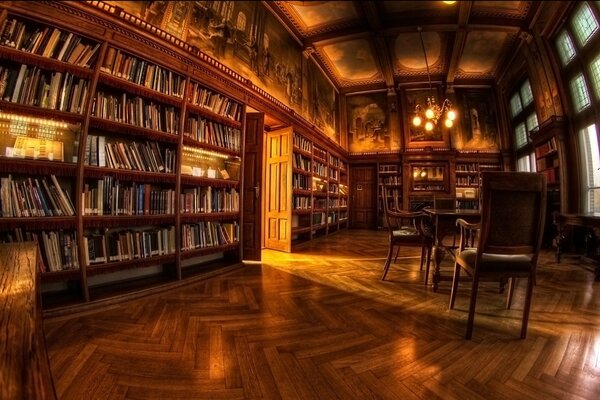 Stylish design of the library room