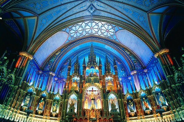 Die Kathedrale Notre Dame de Montreal in Kanada