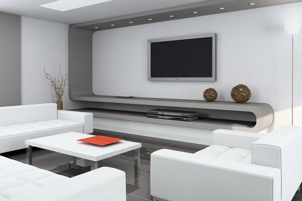 Modern design of the living room