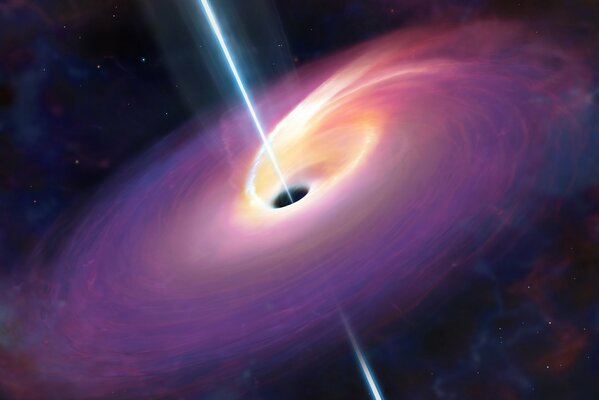 Ein schwarzes Loch , ein Energiebündel in einem nie endenden Raum