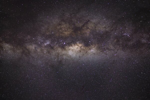 Outer space in a stream of dust and gas