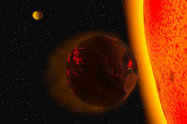 Die Sonne absorbiert andere Planeten