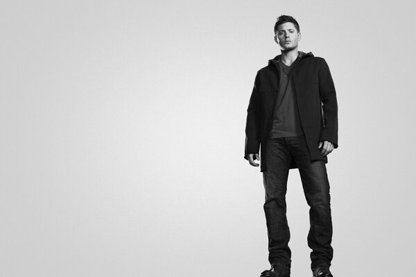 Jensen Ackles Supernatural b/w