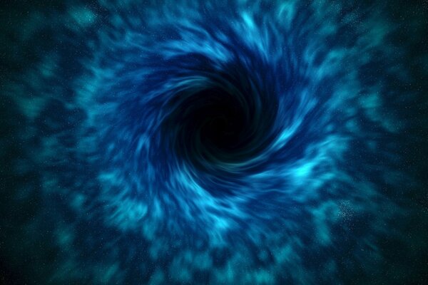 Cosmic black hole on a blue background