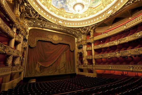 The theater Hall at the Palais Garnier in Paris