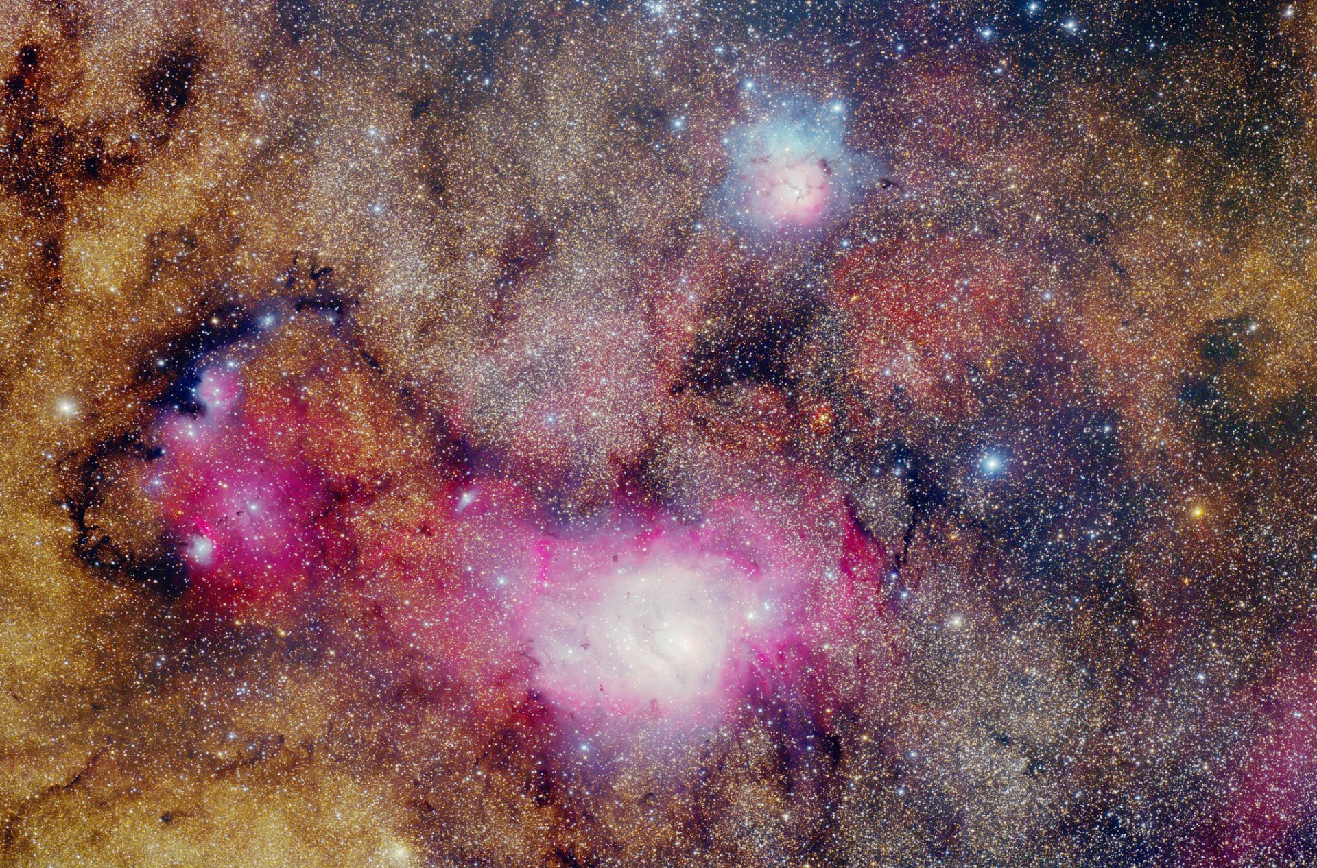 laguna nebulosa ngc 6523 costellazione cosmo