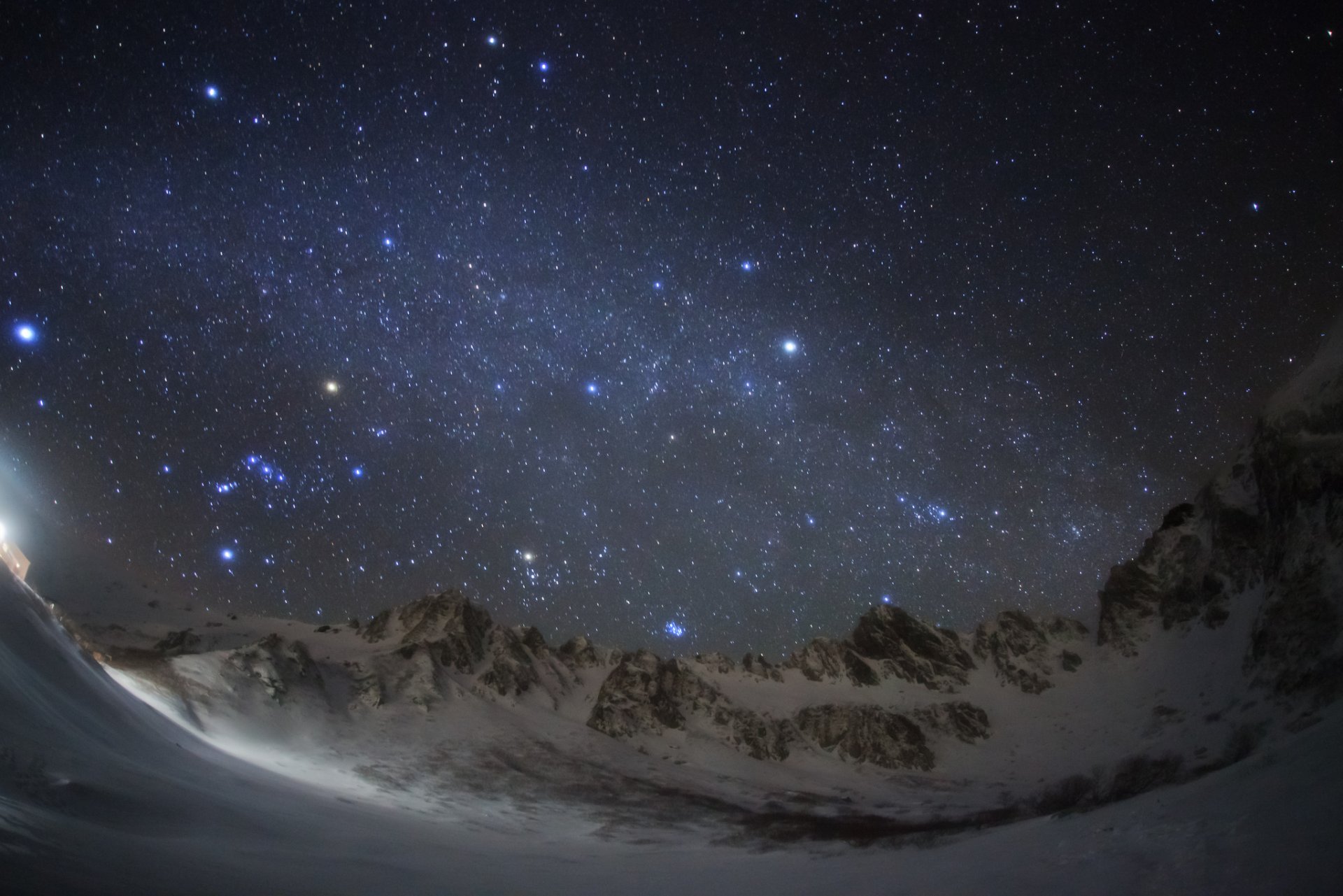 raum sterne nacht raum berge